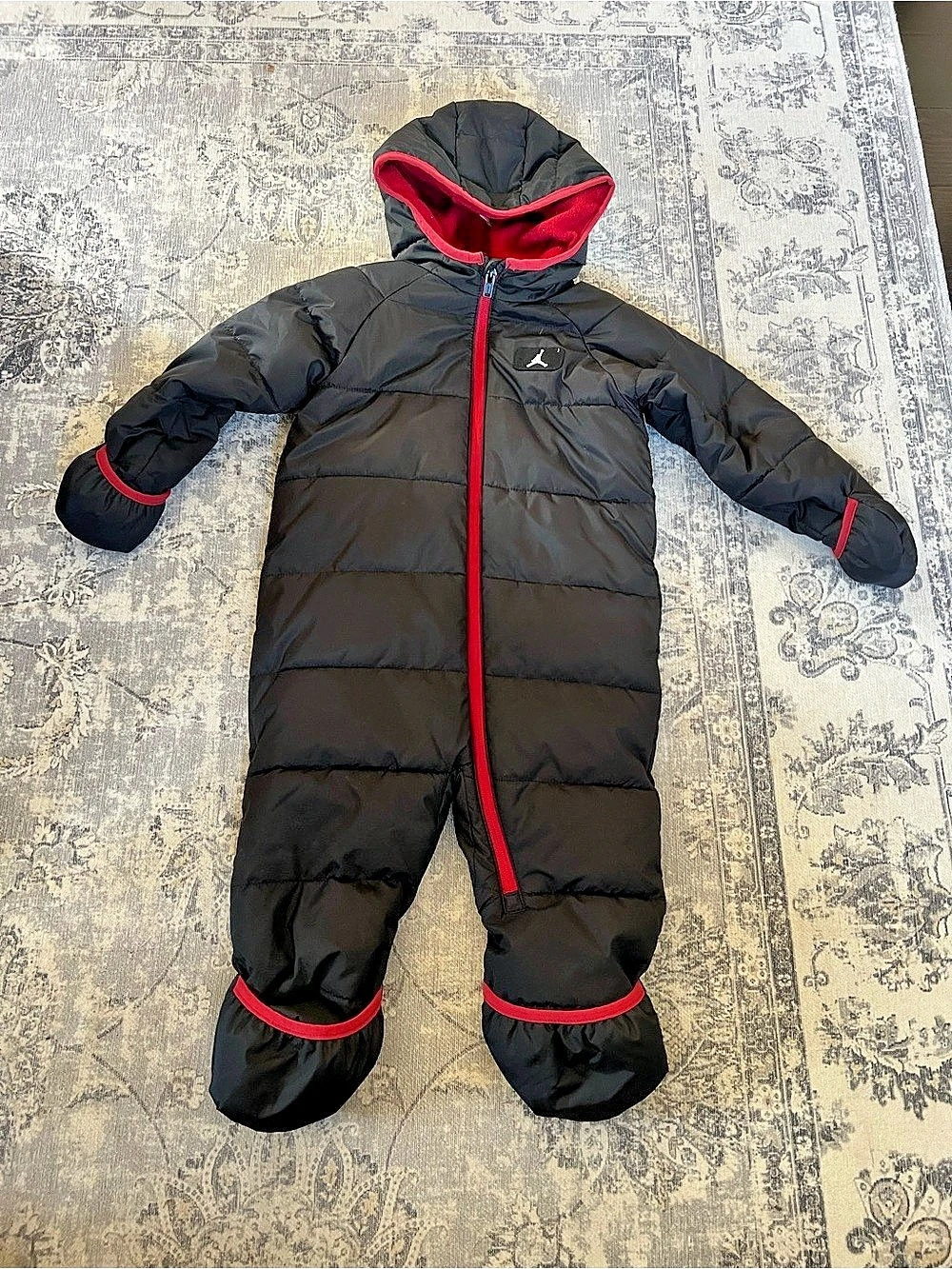 Jordan Hooded Puffer Bunting Snowsuit Baby 24M